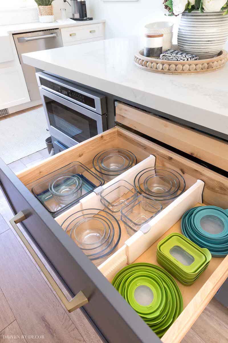 how to organize narrow kitchen drawers