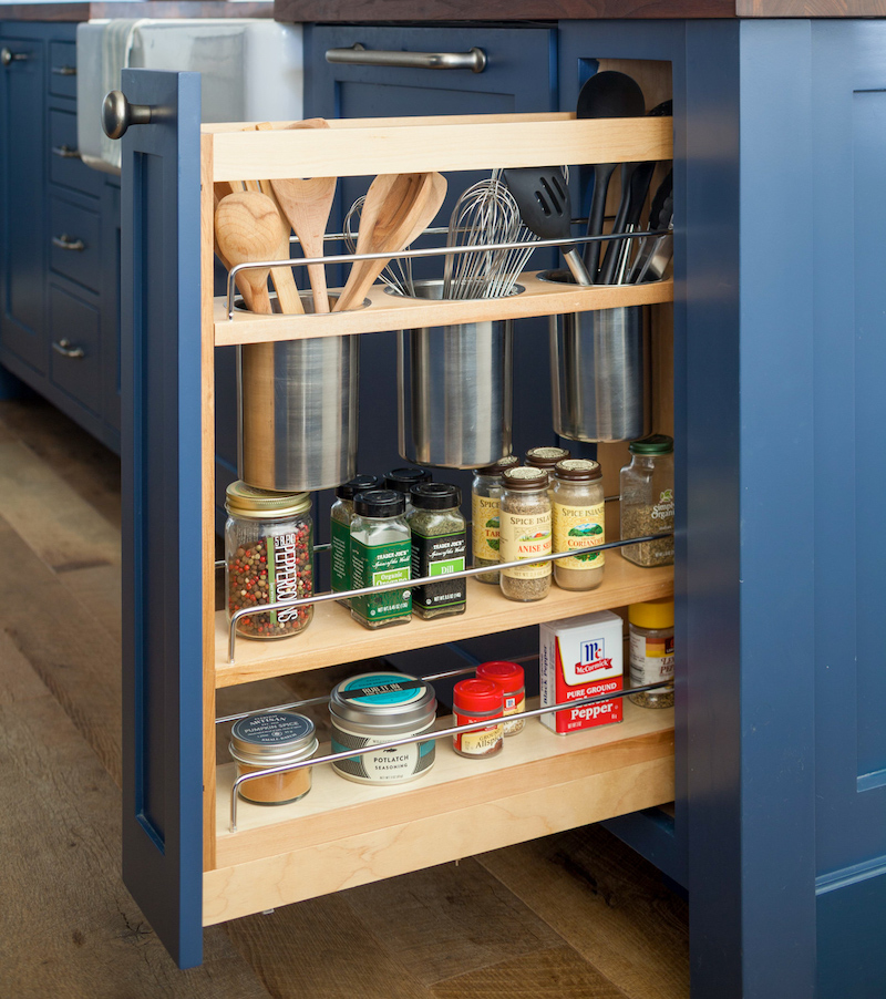 how to organize pull out kitchen drawers