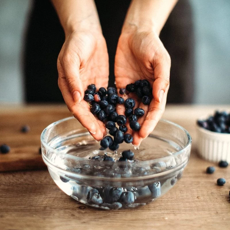 how to store blueberries after washing