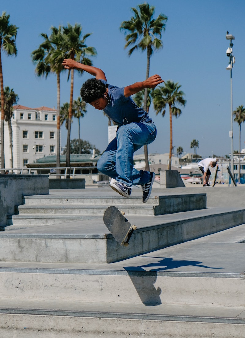 man doing tricks with the skateboard