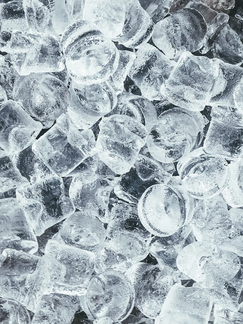 mosquito bites ice cubes in a bunch