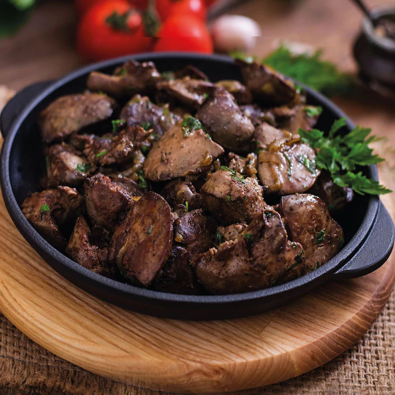 rich vitamin a foods liver cooked in pan