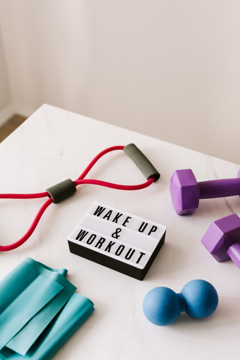 wake up and workout sign