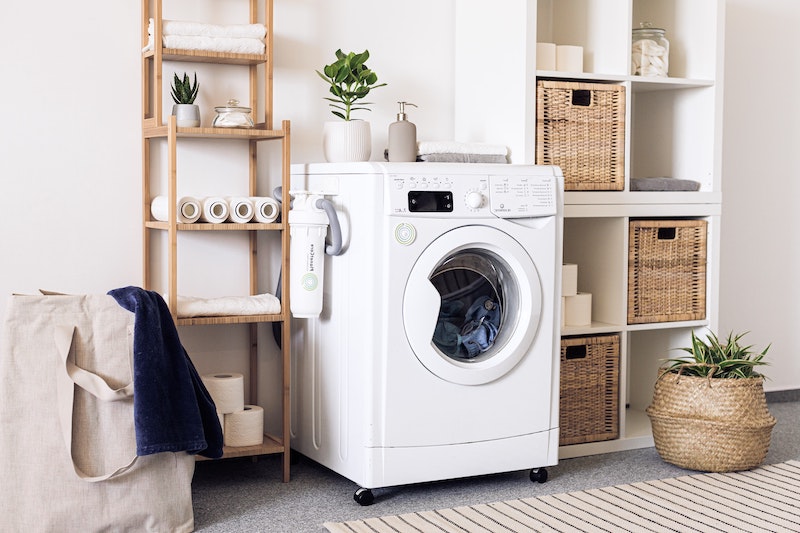 Washing machine in modern setting