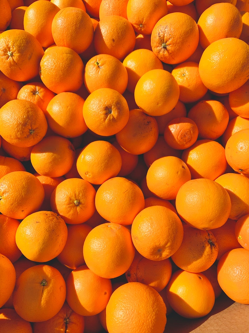 a bunch of oranges