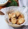 cooked keto zucchini bites with parmesan