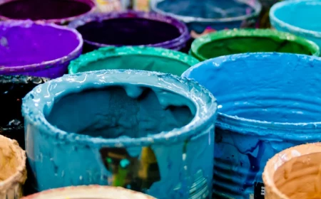 kitchen colors empty paint buckets