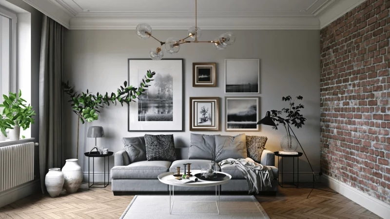 modern interior design grey living room