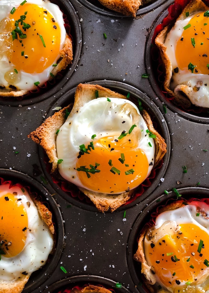 foods high in protein eggs in muffin pan