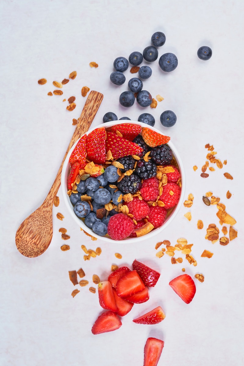 brain foods strawberries blueerries raspberries in a bowl