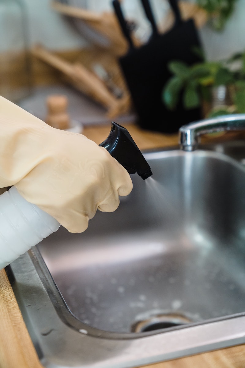 how do i clean and disinfect my kitchen countertops