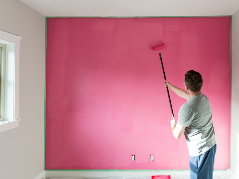 painting mistakes man painting a wall pink