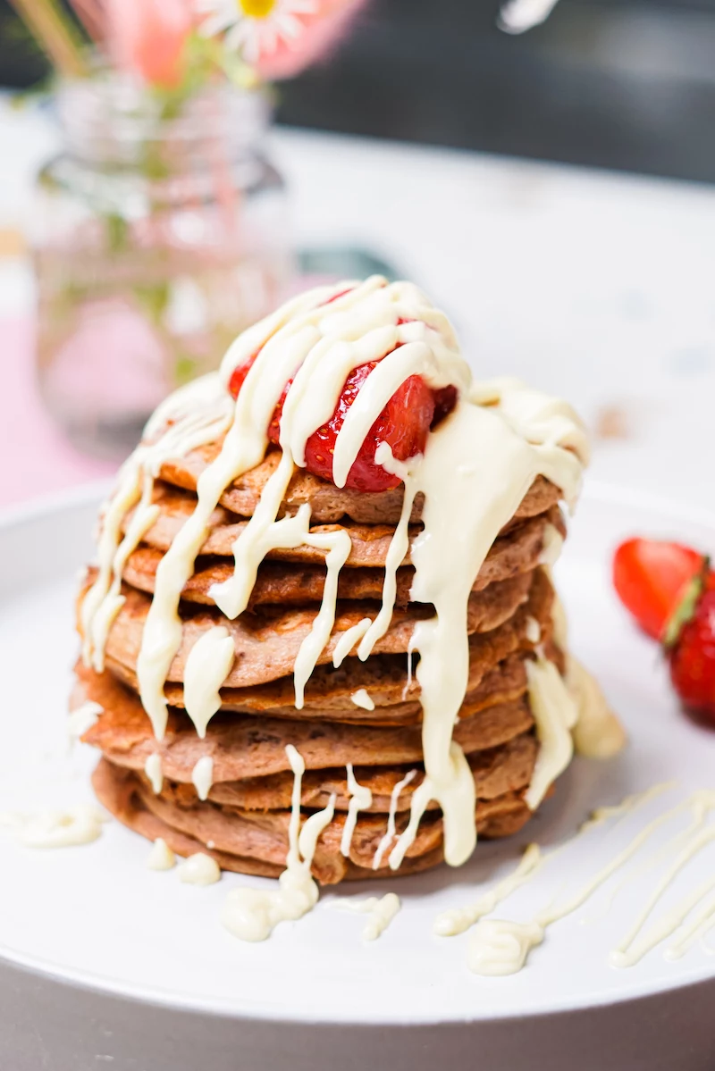 pink mini pancakes easy recipe