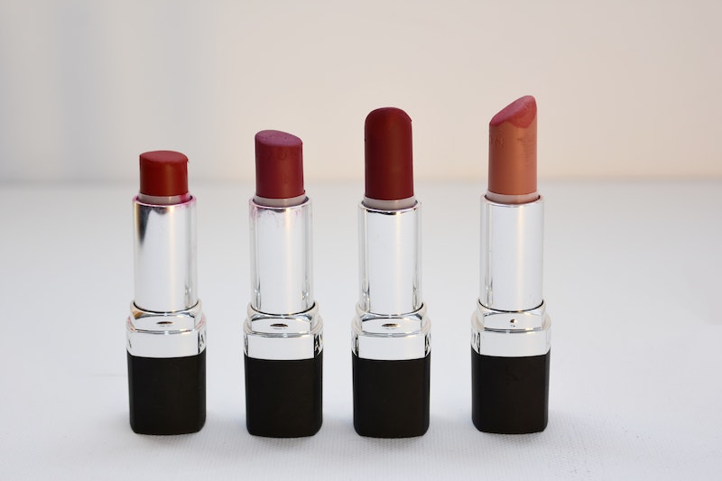 row of different colored lipsticks