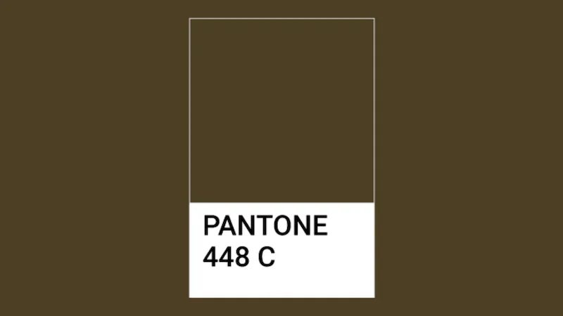 pantone 449 c color dark brown with green undertone