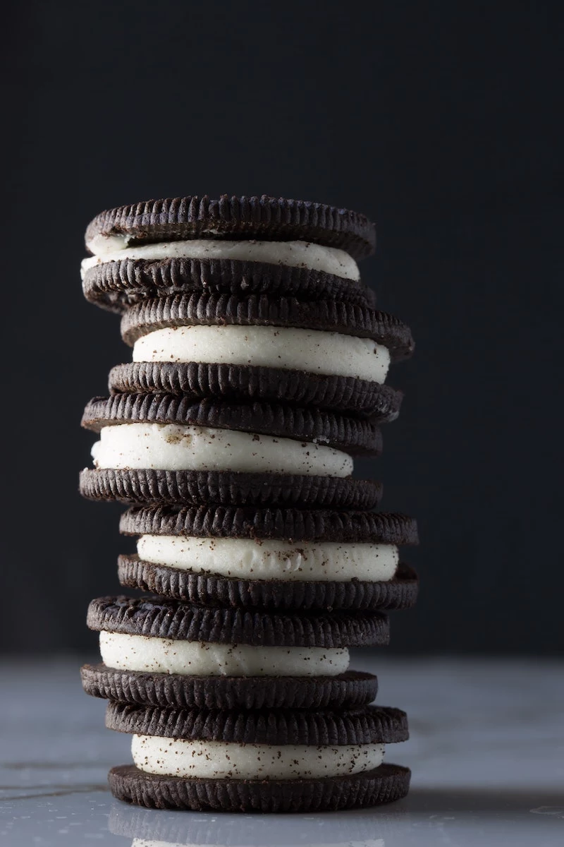 a stack of oreos on top of each other