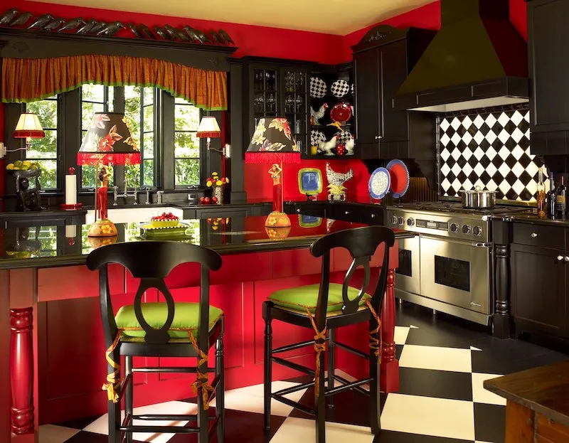 colors you should never paint your kitchen bright red kitchen