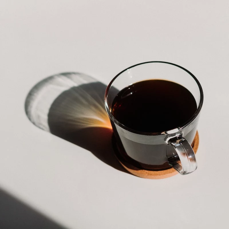 cup of coffee on a coaster