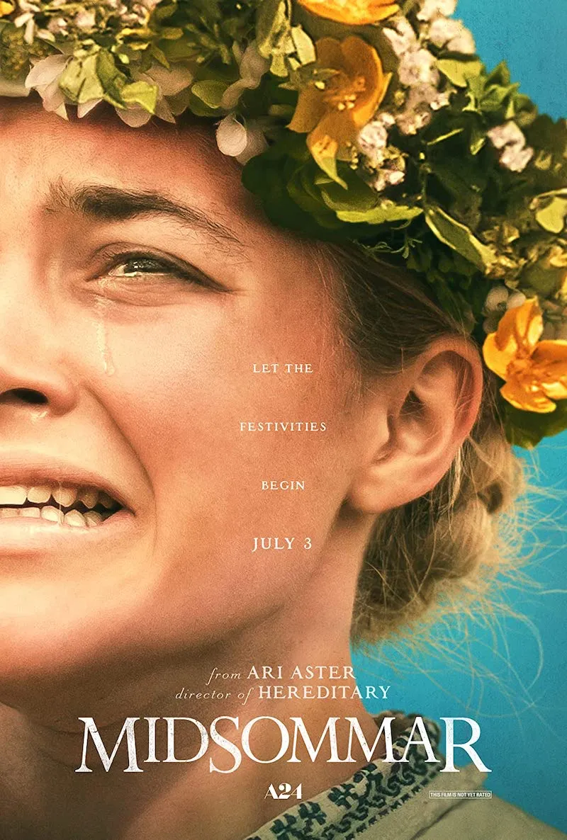 halloween movies midsommar movie poster woman with flower crown
