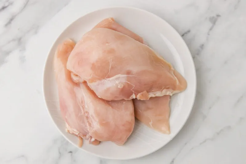 how to defrost chicken chicken breasts on a white late