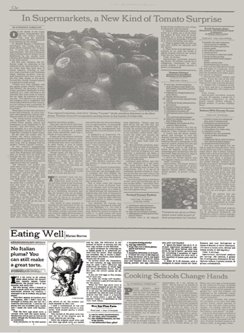 orginal newspaper new york times plum recipe
