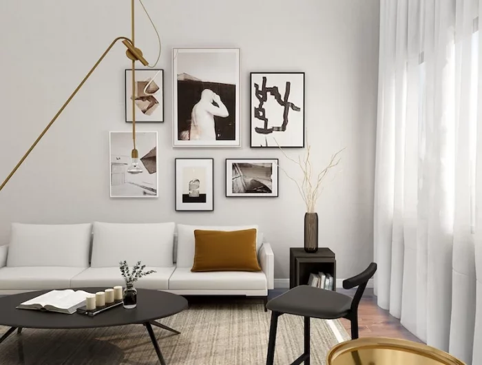 black and white living room design