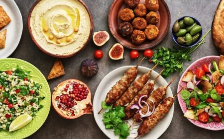 different dishes of halal foods