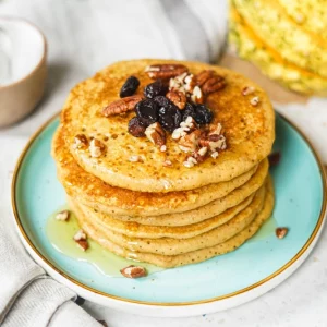Healthy Gluten-Free Pumpkin Pancakes (super healthy & fluffy)