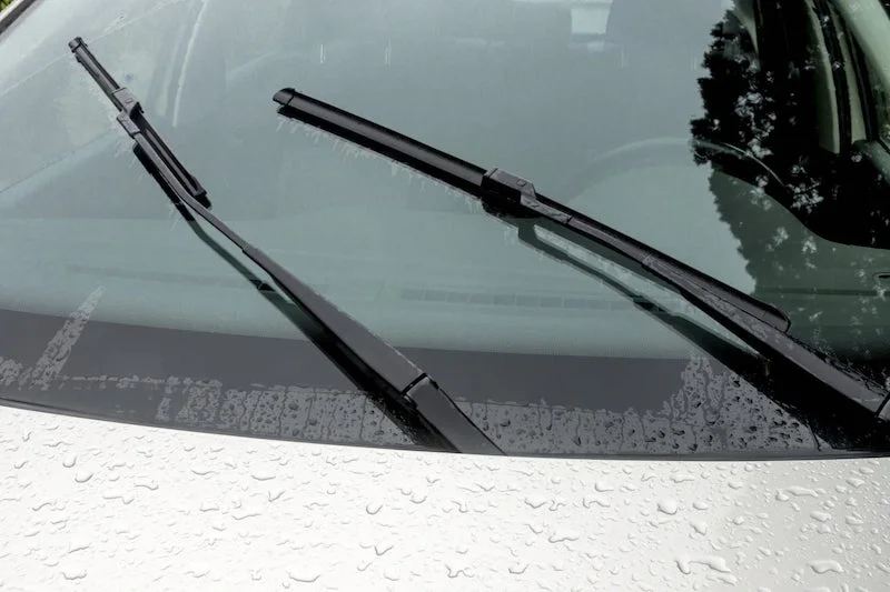 windshield wipers are squeaky windshield wipers on a grey car