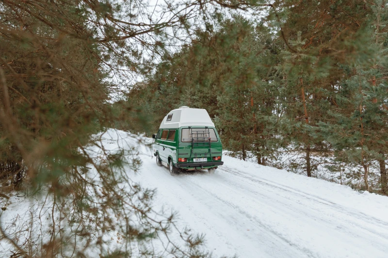 car moving in snow