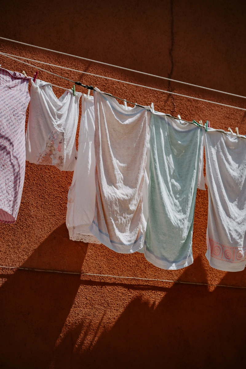 clothes drying outside