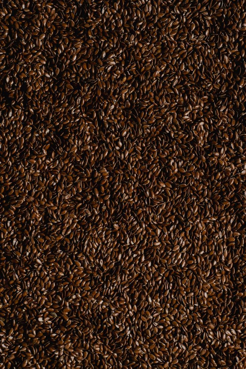 dense amount of flaxseeds