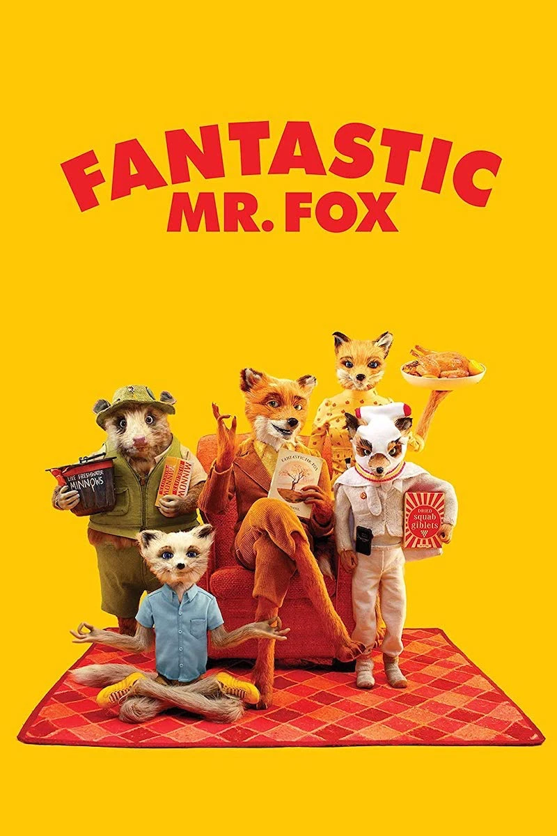 fantastic mr fox movie poster in yellow