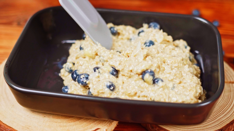 healthy blueberry baked oatmeal