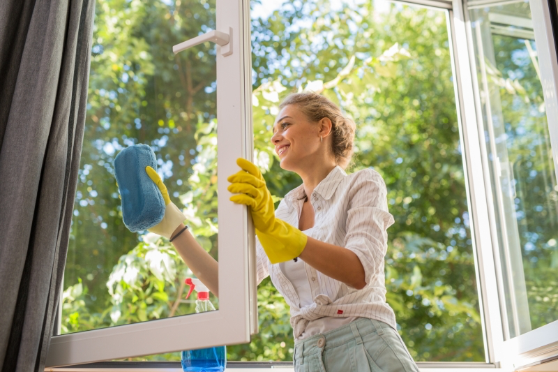 how do you remove hard water stains from outside windows