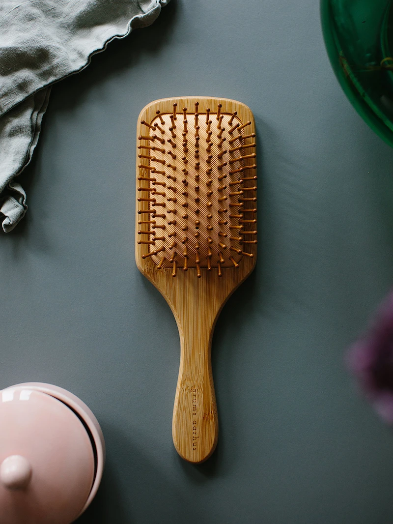 how to clean a hairbrush bamboo hair brush