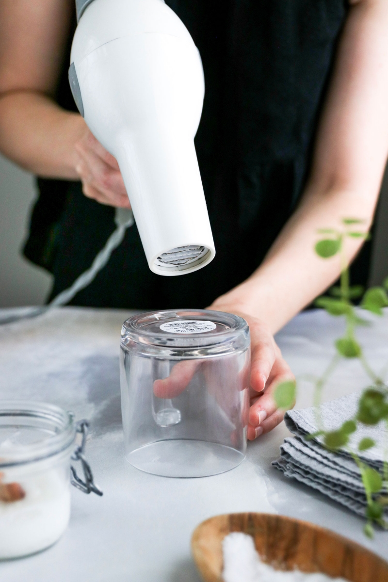 remove sticky residue baking soda