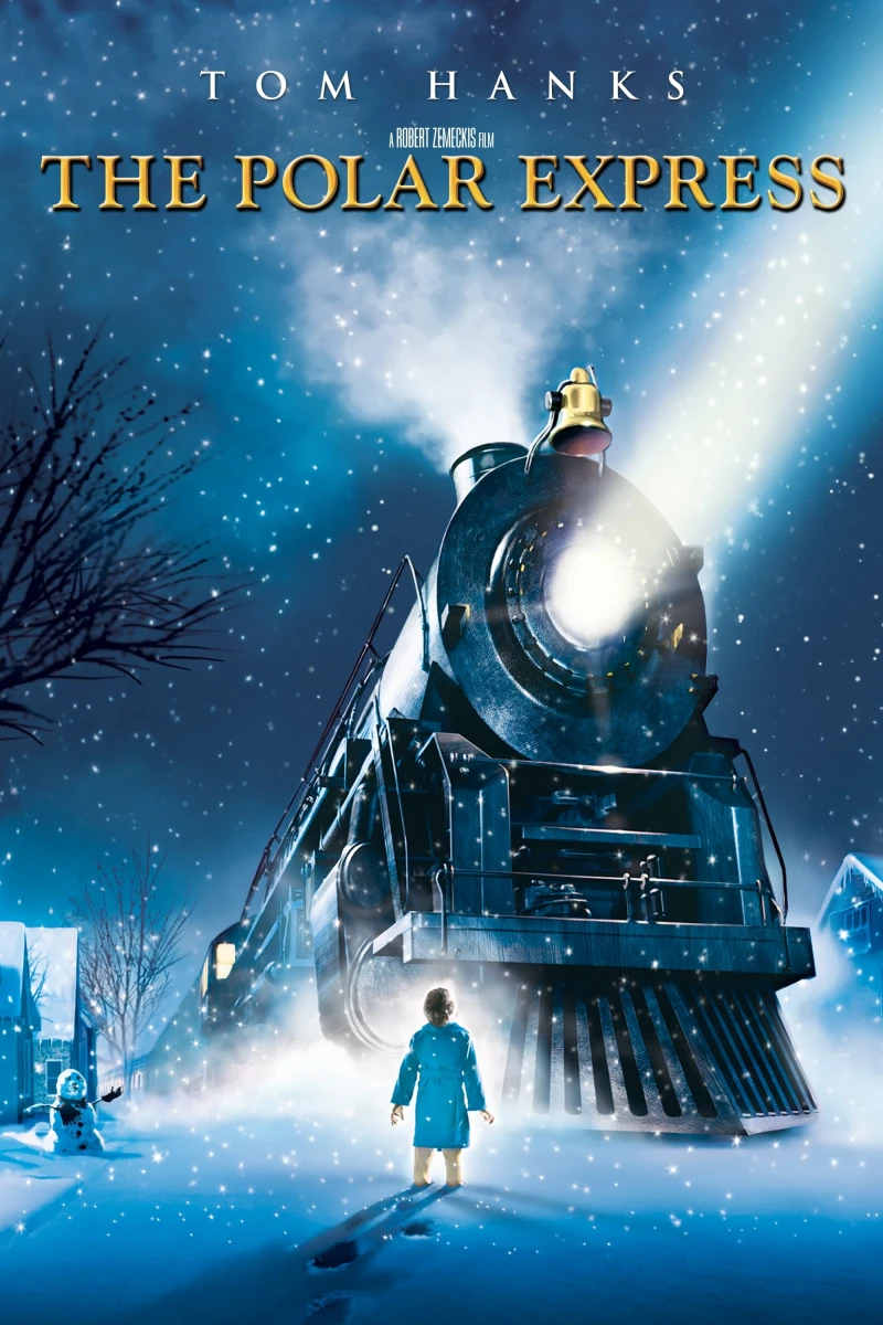 the polar express movie poster with train