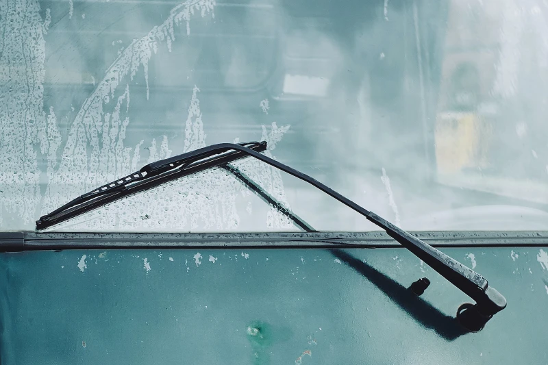 wipers on a bus in rain
