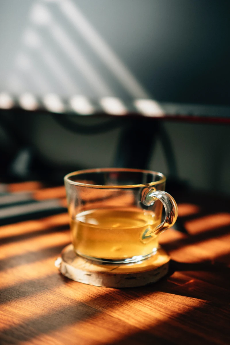 yellow cup iof tea