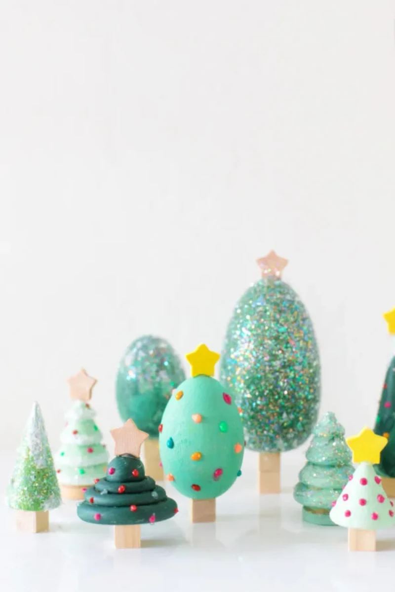 diy wooden christmas forest