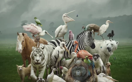 a lot of animals photoshopped together