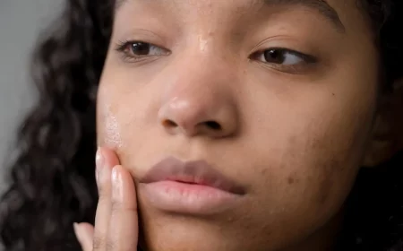 foods that cause acne woman with acne on her face