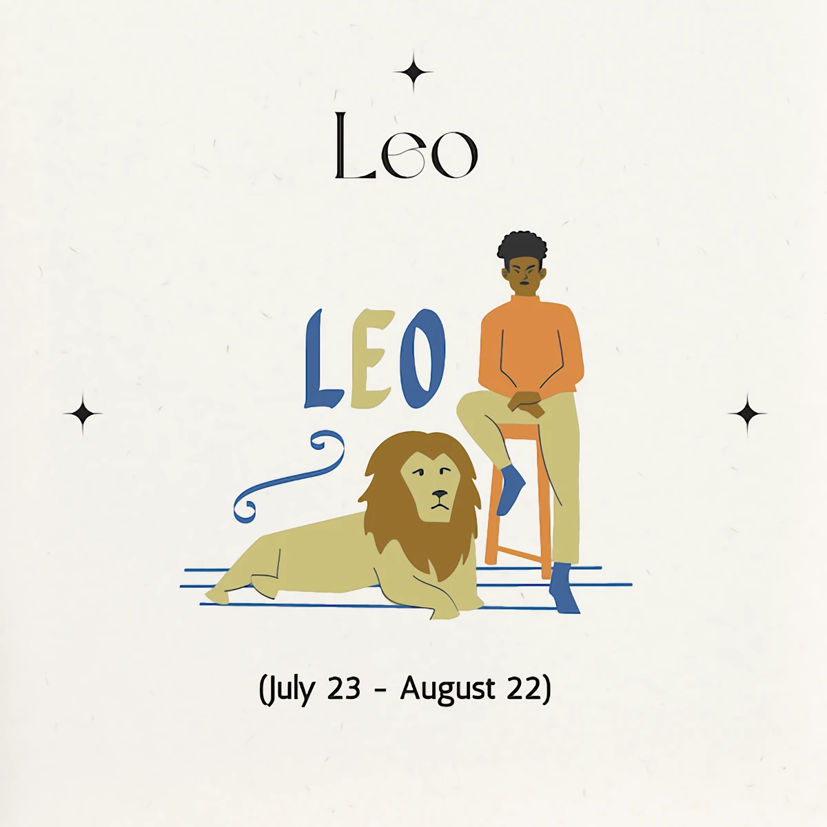 leo zodiac sign graphic