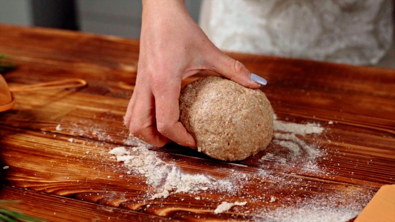 rolling dough into a ball