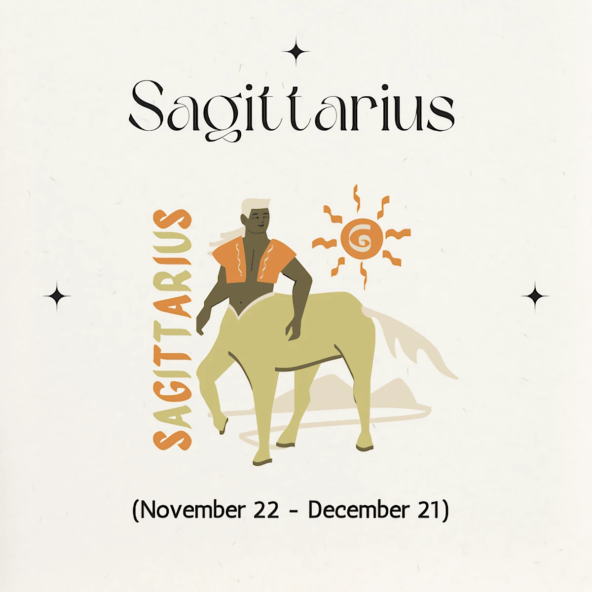 saggittairus zodiac sign graphic