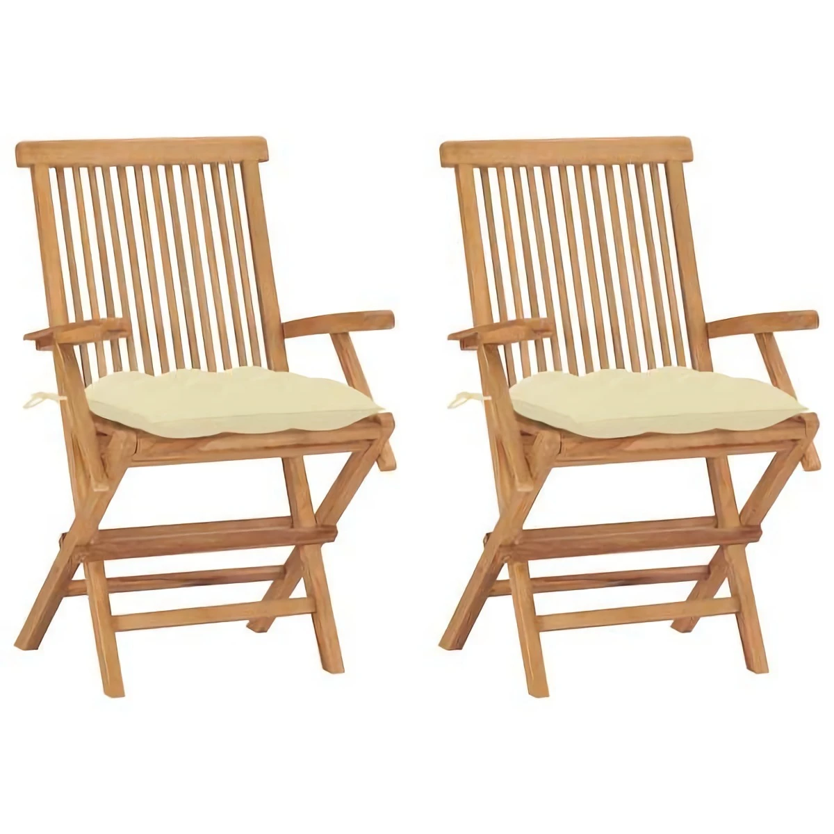 two wooden chairs for garden