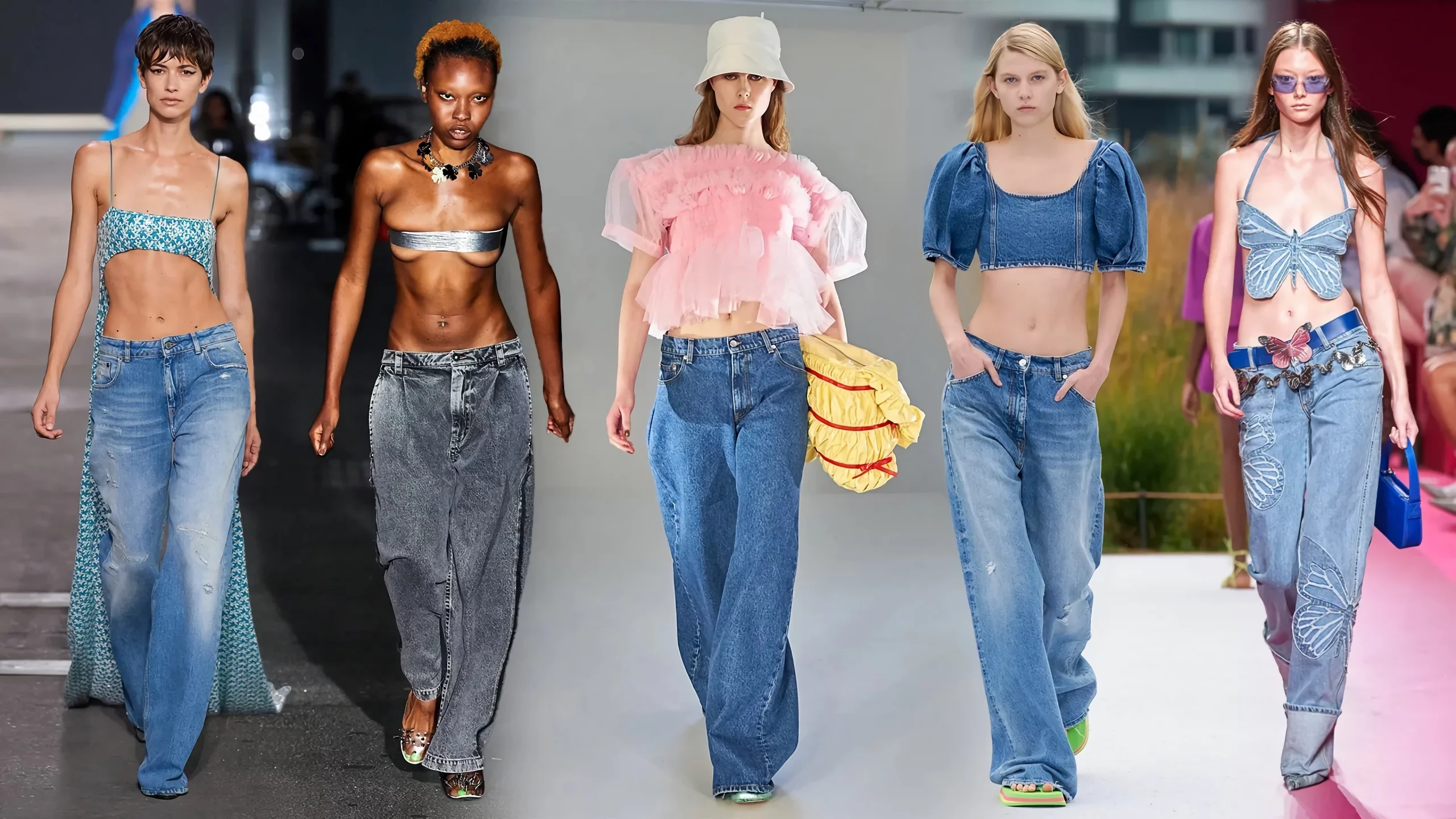 2023 fashion trends low rise jeans many models