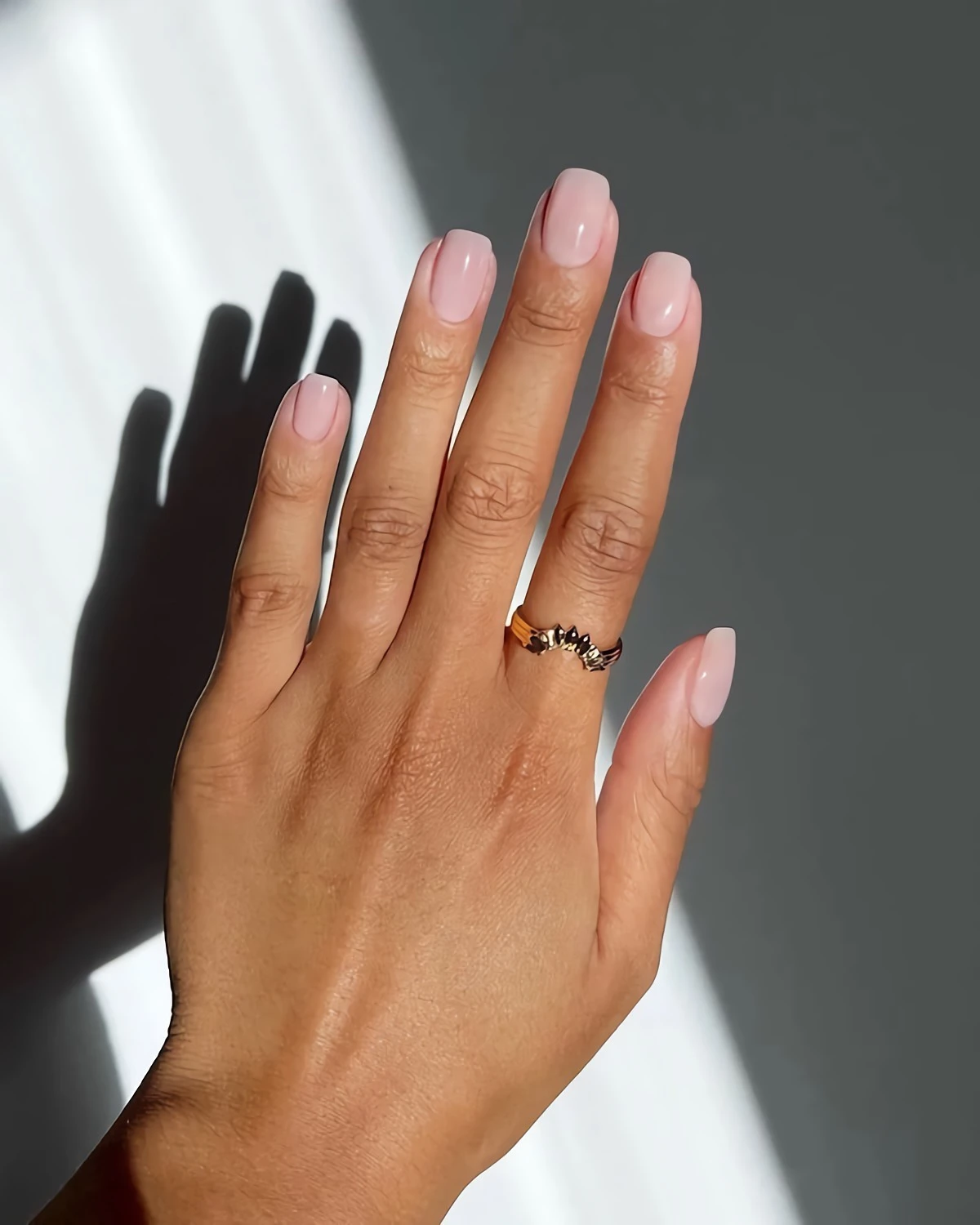 clean girl aesthetic nails simple nude nails