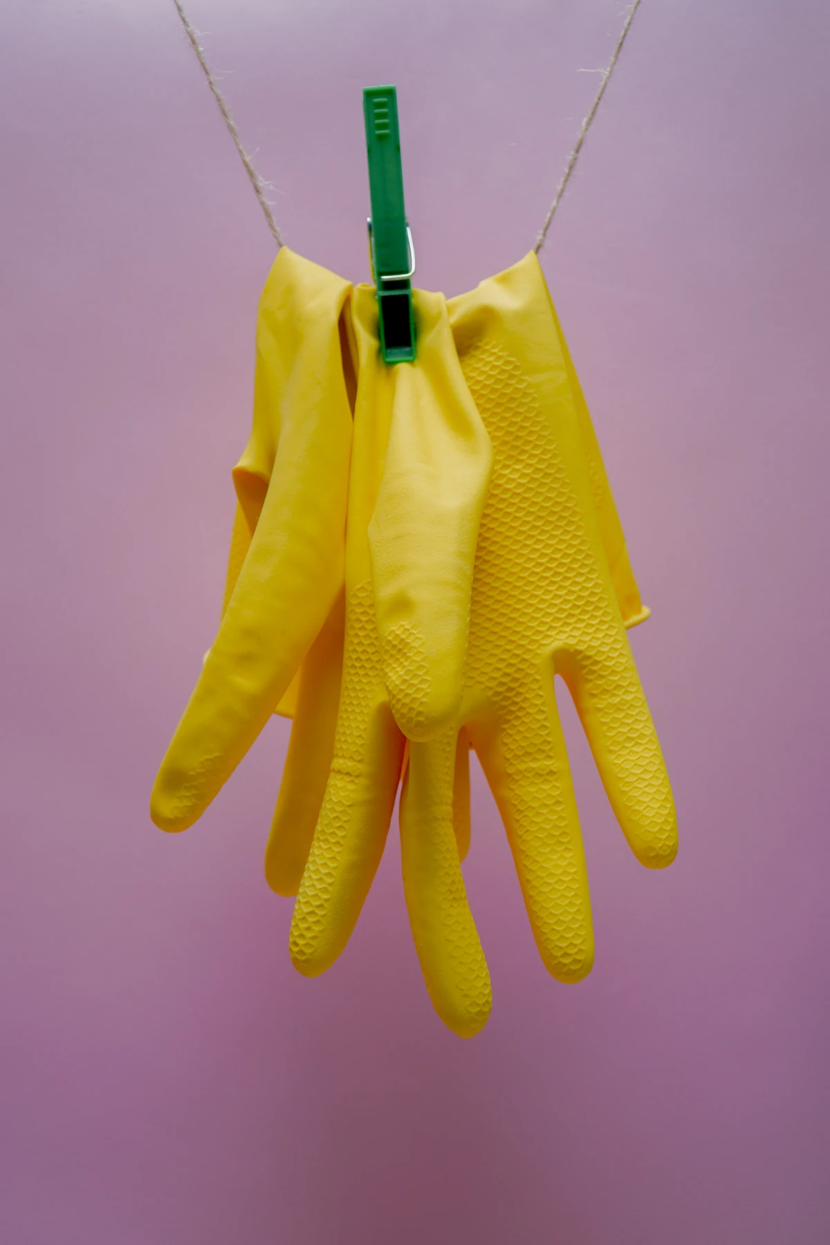 cleaning gloves on a washing cloth